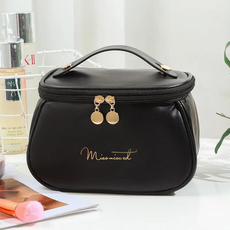 Cute PU Makeup Bag For Women Toiletries Organizer Waterproof Travel Make Up Pouch Female Large Capacity Portable Cosmetic Case - Ammpoure Wellbeing