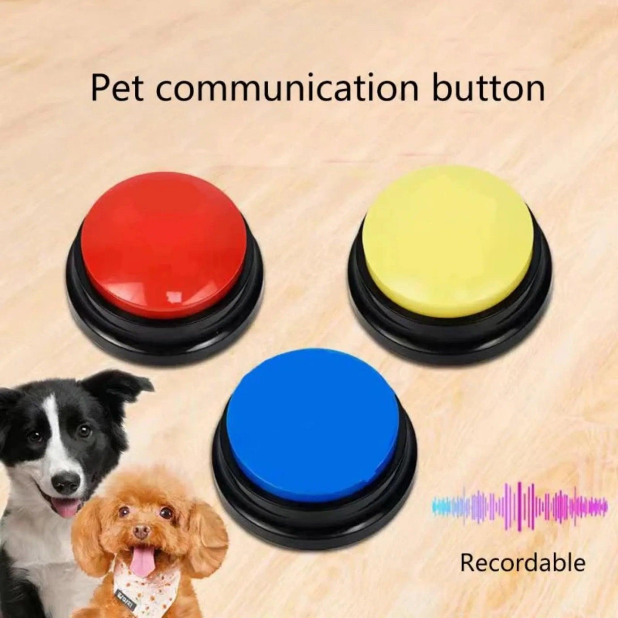 Dog Communication Buttons Voice Recording Button for Pet Training Buzzer 30 Second Record Playback Funny Gift for Talking - Ammpoure Wellbeing