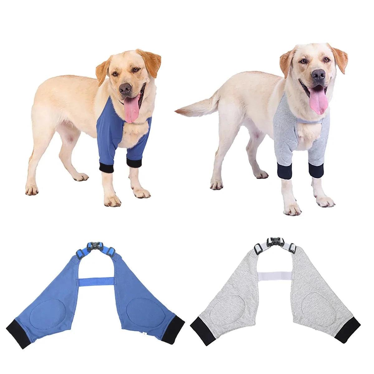 Dog Elbow Brace Protector Anti - Lick Wound Soft Breathable Pain Relief Shoulder Support Elbow Sleeves Pads for Canine Elbow - Ammpoure Wellbeing