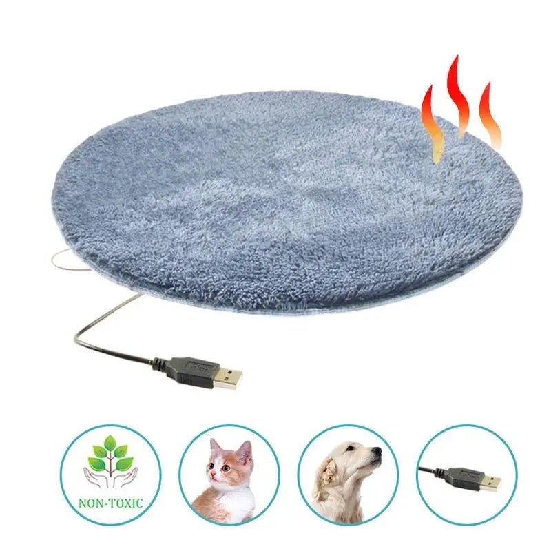 Dog Electric Blanket Warm Dog Bed Mat Indoor Pet Good Thermal Insulation Effect Heating Pads for Cats Dogs with USB Electric Pad - Ammpoure Wellbeing