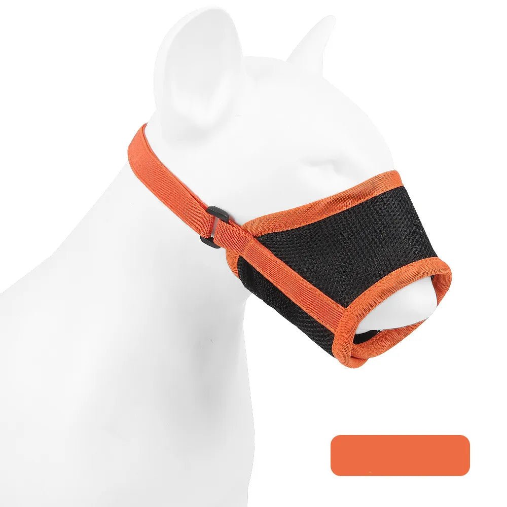 Dog Muzzle Puppy and Large Dog Anti Barking Adjustable Anti - biting Mesh Breathable Soft Pet Mouth Muzzles Straps Doggie Supplies - Ammpoure Wellbeing