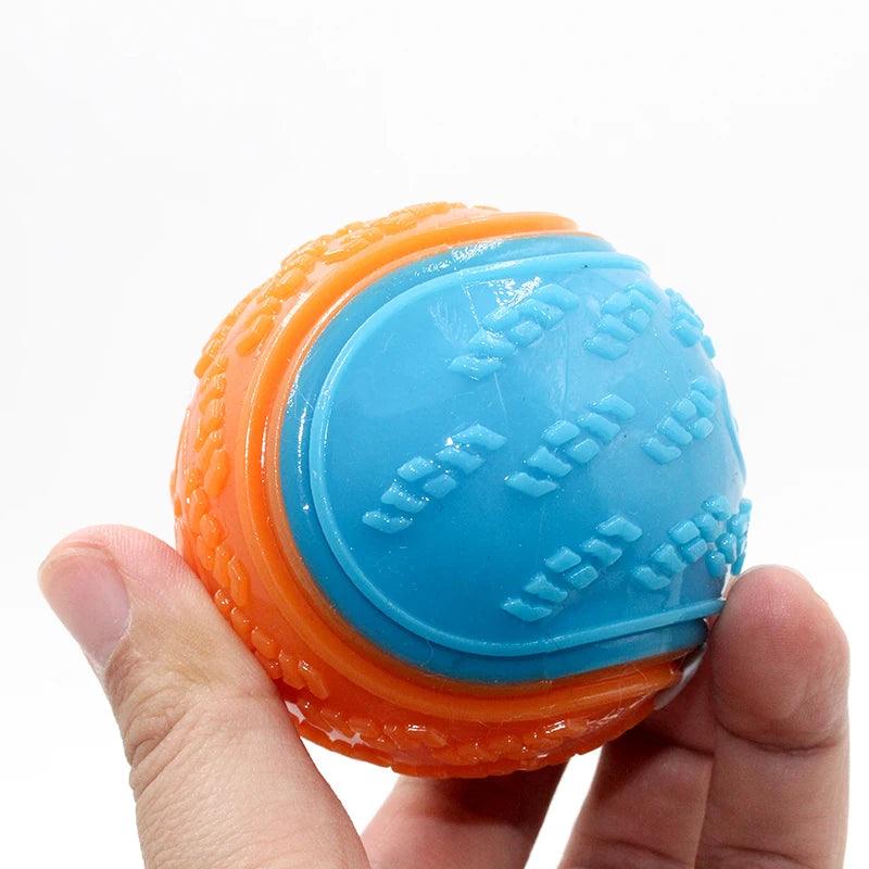 Dogs Interactive Toys Soft TPR Toys for Dog Pet Teeth Cleaning Bite Resistance Squeaky Dog Ball Toy - Ammpoure Wellbeing