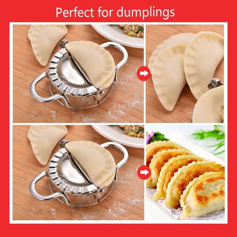 Dumpling Maker Stainless Steel Manual Dumpling Mold Press Peeling Slicer Easy Dumpling Tool Jiaozi Maker Kitchen Accessories - Ammpoure Wellbeing