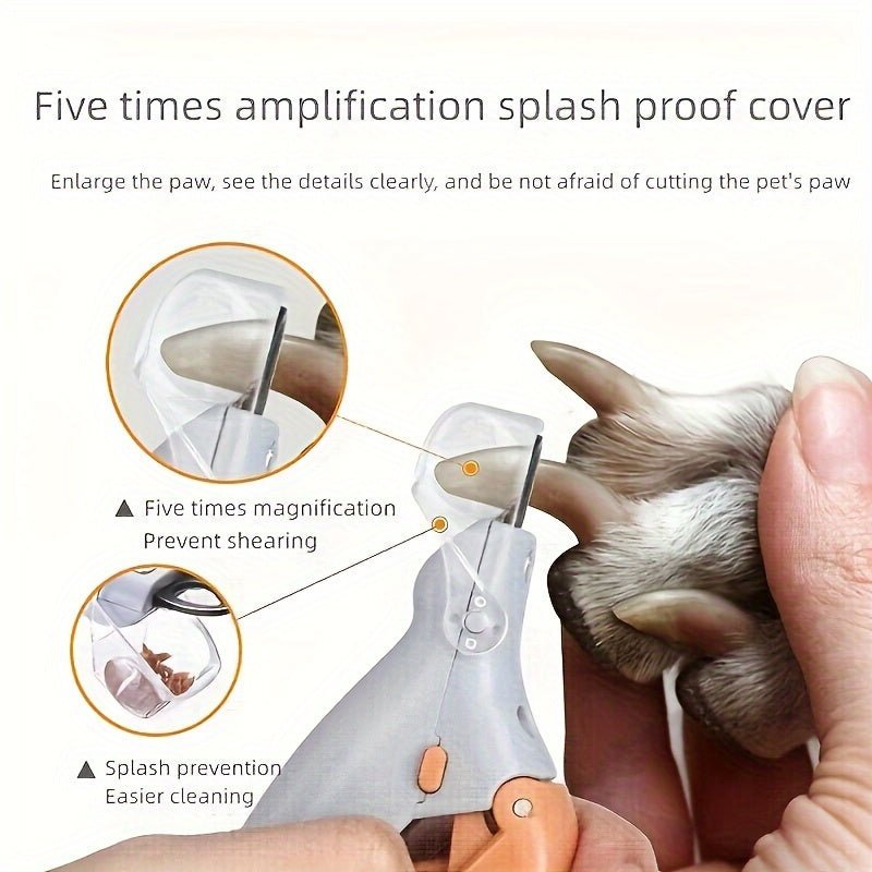Easy - Grip Led Pet CClipper For Dogs & Cats - Safe Paw Grooming Tool, Non - Rechargeable Battery Dog Nail Clippers Dog Clippers For Grooming - Ammpoure Wellbeing