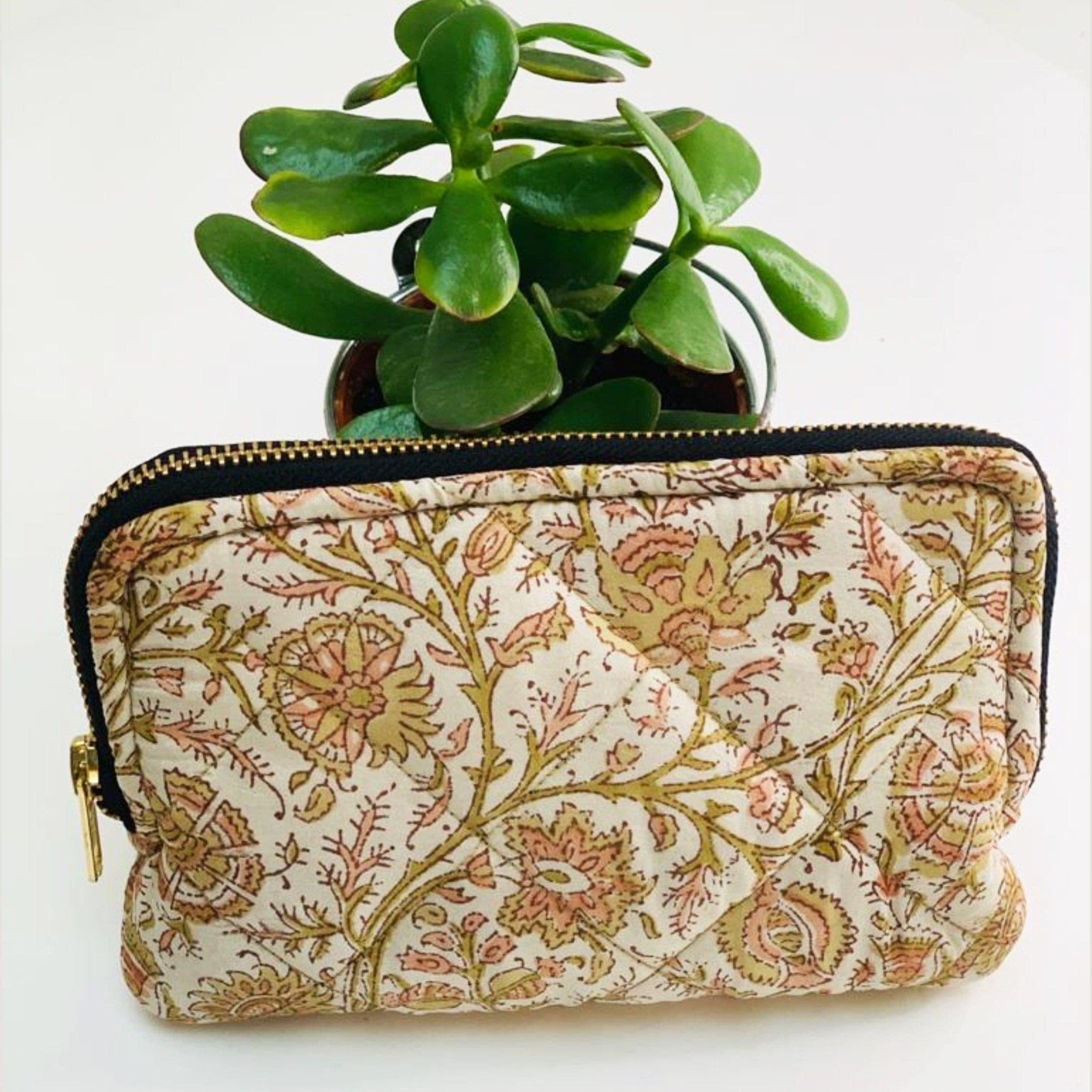 Eco friendly travel cosmetic or makeup bag (One - Off Print) - Ammpoure Wellbeing