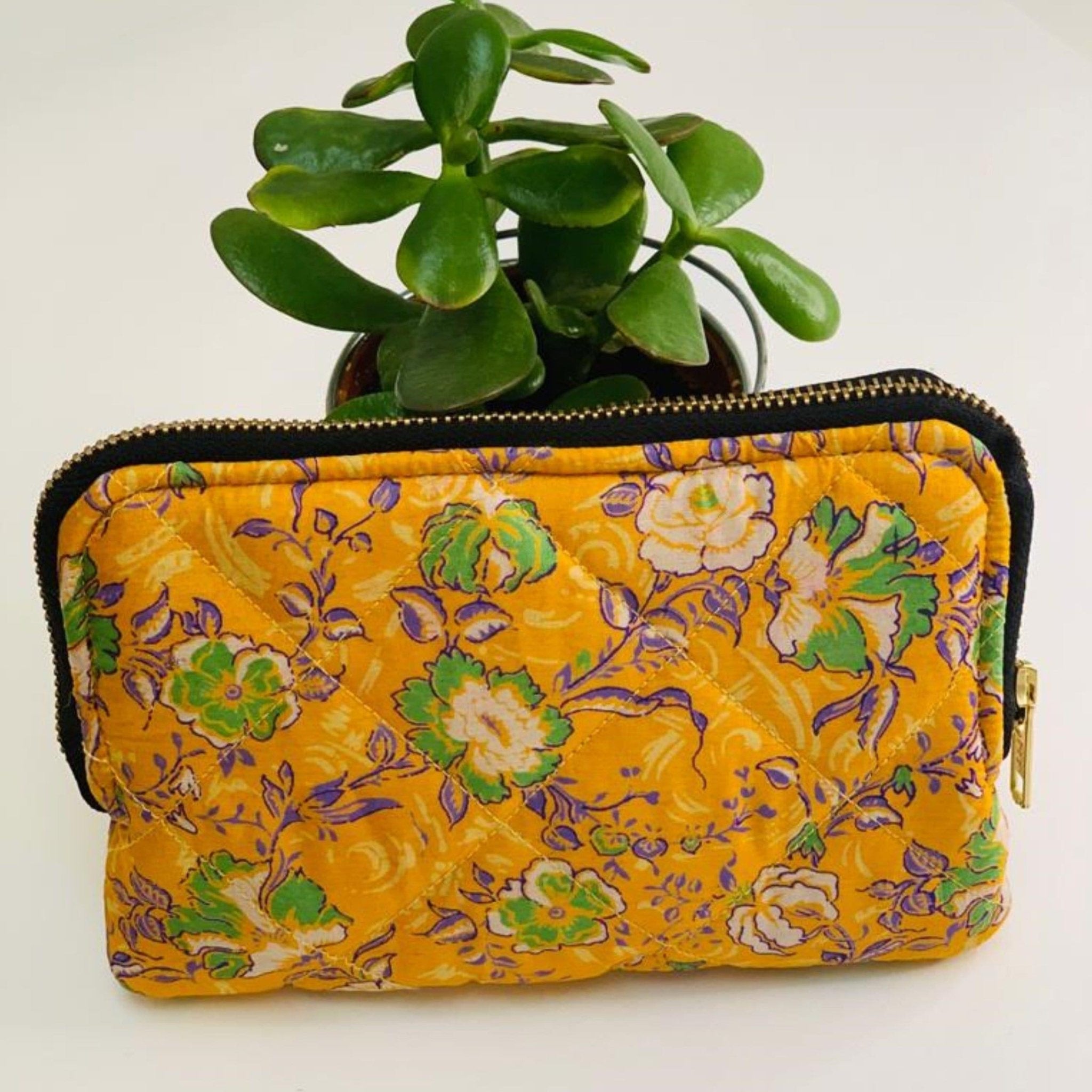 Eco friendly travel cosmetic or makeup bag (One - Off Print) - Ammpoure Wellbeing