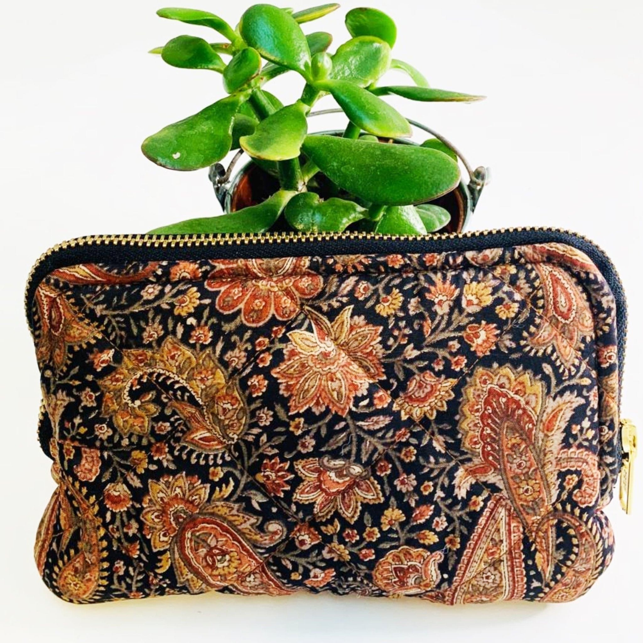 Eco friendly travel cosmetic or makeup bag (One - Off Print) - Ammpoure Wellbeing