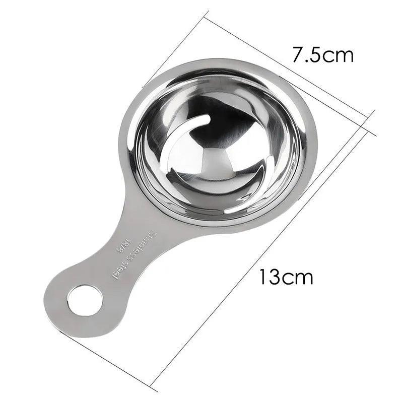 Egg White Separator Stainless Steel Tools Eggs Yolk Filter Gadgets Kitchen Accessories Separating Funnel Spoon Divider Utensils - Ammpoure Wellbeing