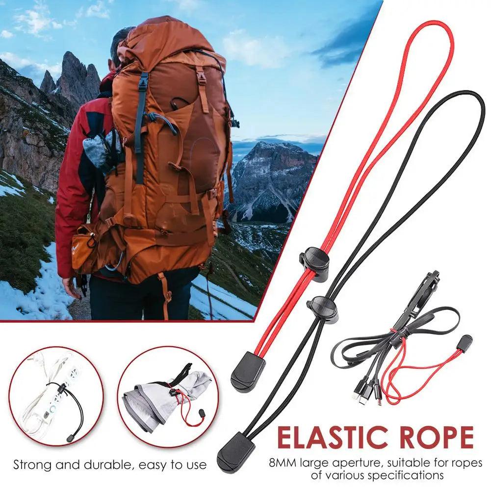 Elastic Rope Strong High Quality Durable Plastic Buckle Lightweight Elastic Rope for Outdoor Backpack Hiking Stick Holder - Ammpoure Wellbeing