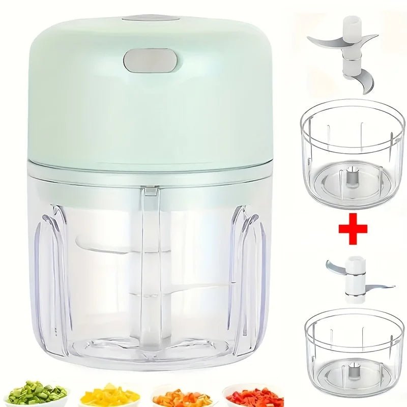 Electric Kitchen Food Chopper Mini Garlic Masher Crusher USB Portable Meat Grinder Vegetable Chopper For Kitchen Gadgets - Ammpoure Wellbeing