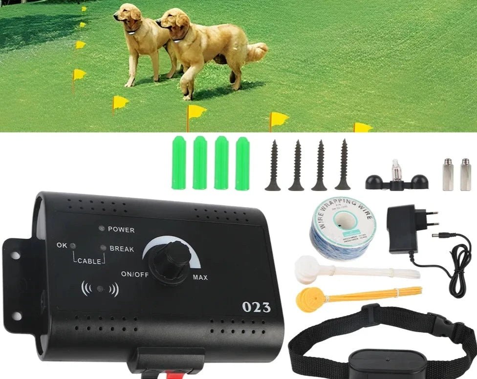 Electric Pet Fence System With Waterproof Sound Shocked Dog Training Collar Puppy Containment Accessories - Ammpoure Wellbeing