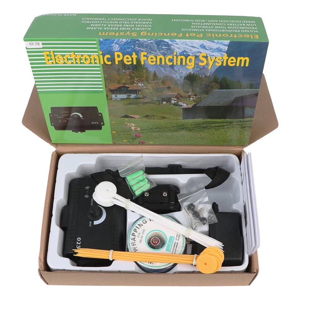 Electric Pet Fence System With Waterproof Sound Shocked Dog Training Collar Puppy Containment Accessories - Ammpoure Wellbeing