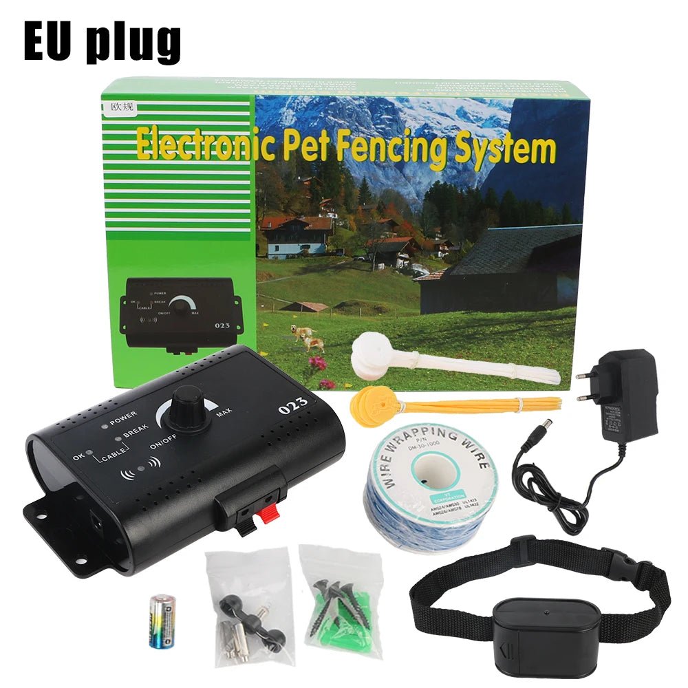 Electric Pet Fence System With Waterproof Sound Shocked Dog Training Collar Puppy Containment Accessories - Ammpoure Wellbeing