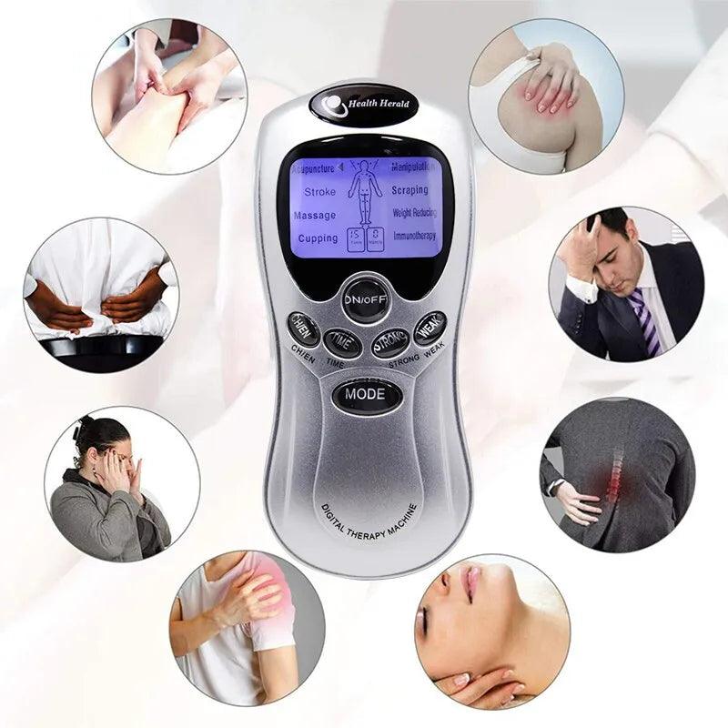 Electric Tens Unit Machine Pulse Massager Muscle Stimulator Therapy Pain Relief Digital Massage Electric Meridian Body Massage - Ammpoure Wellbeing