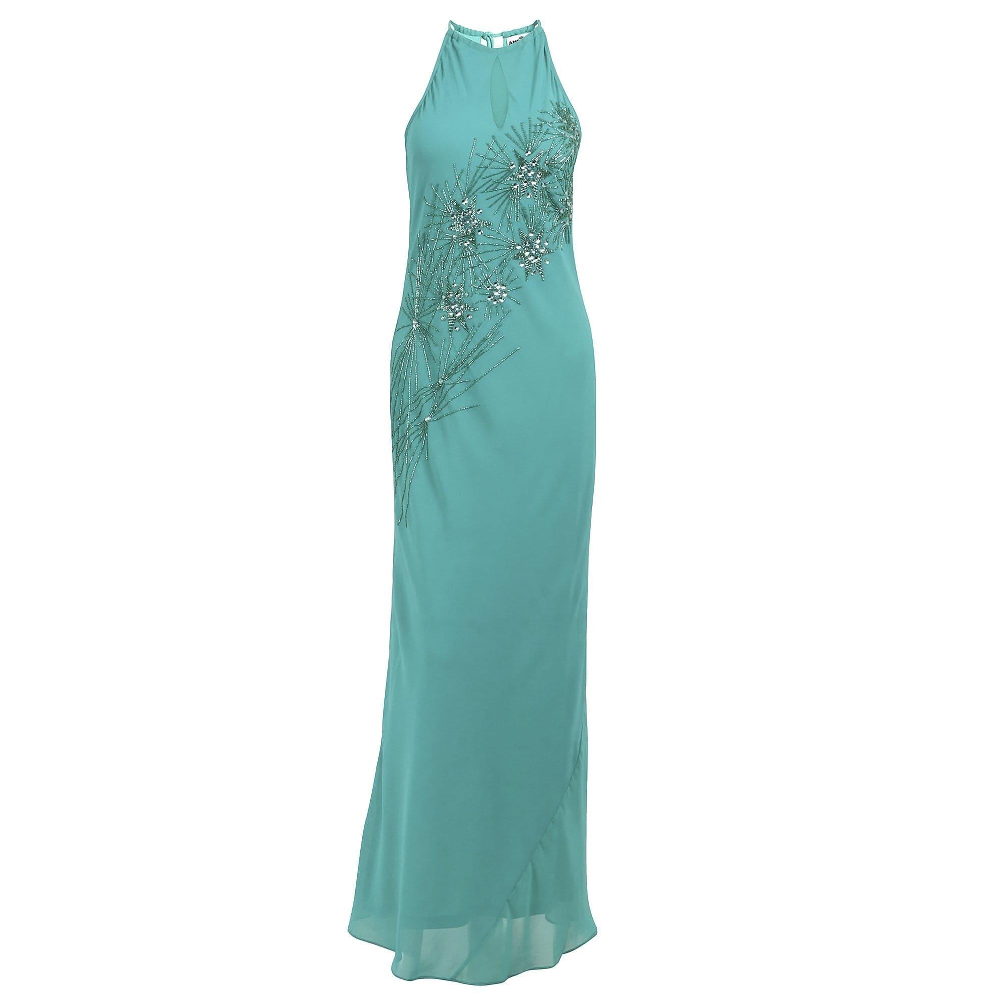 Emerald Evening Georgette Dress - Ammpoure Wellbeing