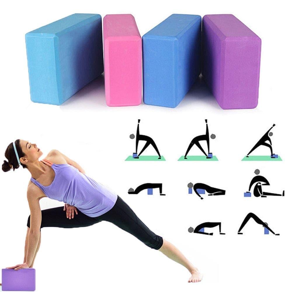 EVA Yoga Blocks Foam Yoga Brick Pillow Colorful Bolster Yoga Exercise Bodybuilding Workout Equipment Joga Blocks Cube Stretching - Ammpoure Wellbeing