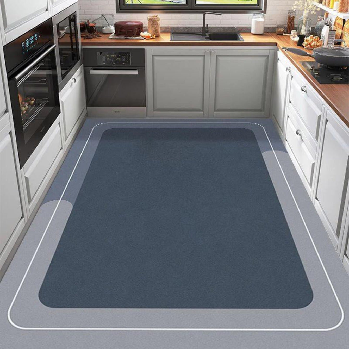 Extra - Large Quick - Dry Kitchen Mat - Anti - Slip, Absorbent Diatomaceous Earth Rug For Dining & Living Room - Ammpoure Wellbeing