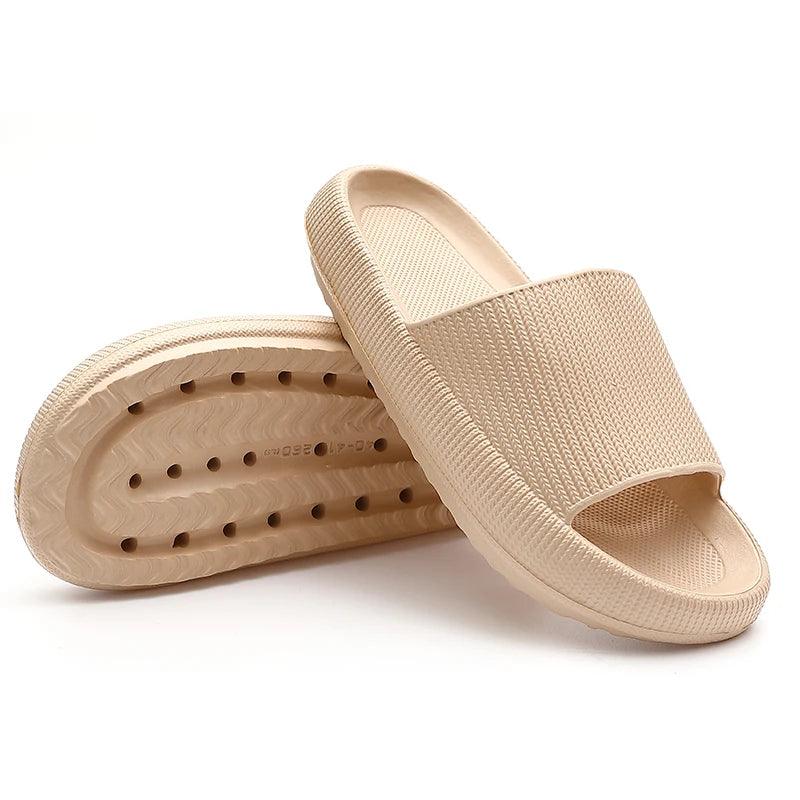 Fashion Women Summer Soft Slippers Thick Platform Bathroom Home Men Indoor Non - slip Anti - slip Female - Ammpoure Wellbeing