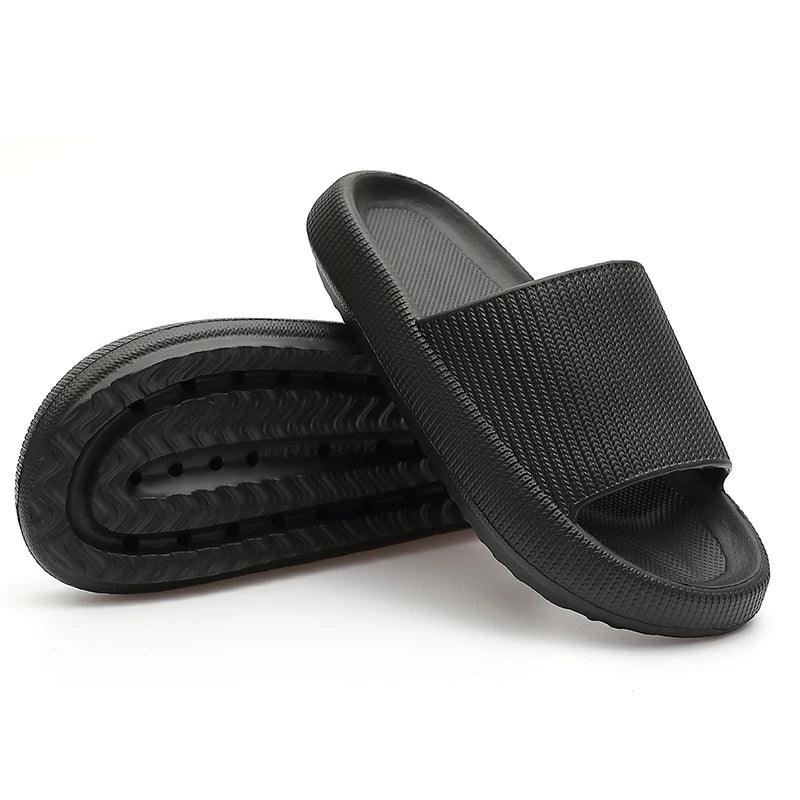 Fashion Women Summer Soft Slippers Thick Platform Bathroom Home Men Indoor Non - slip Anti - slip Female - Ammpoure Wellbeing