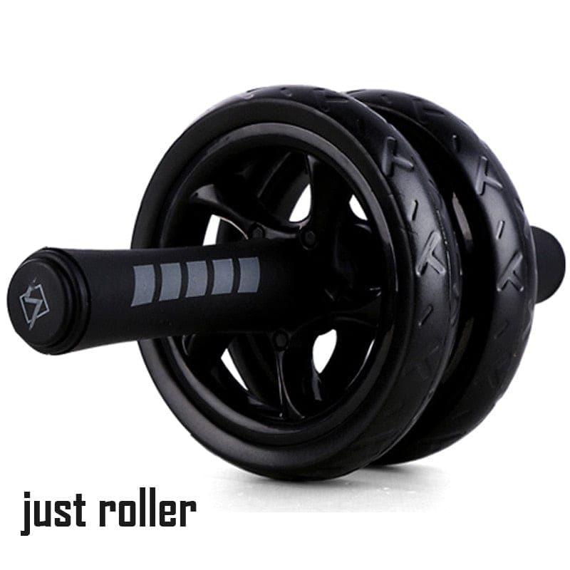 Fitness AB Roller with 2 PCS Elasticity Pull Rope Waist Abdominal Core Workout Abs Slimming Home Exercise Wheel Gym Equipment - Ammpoure Wellbeing