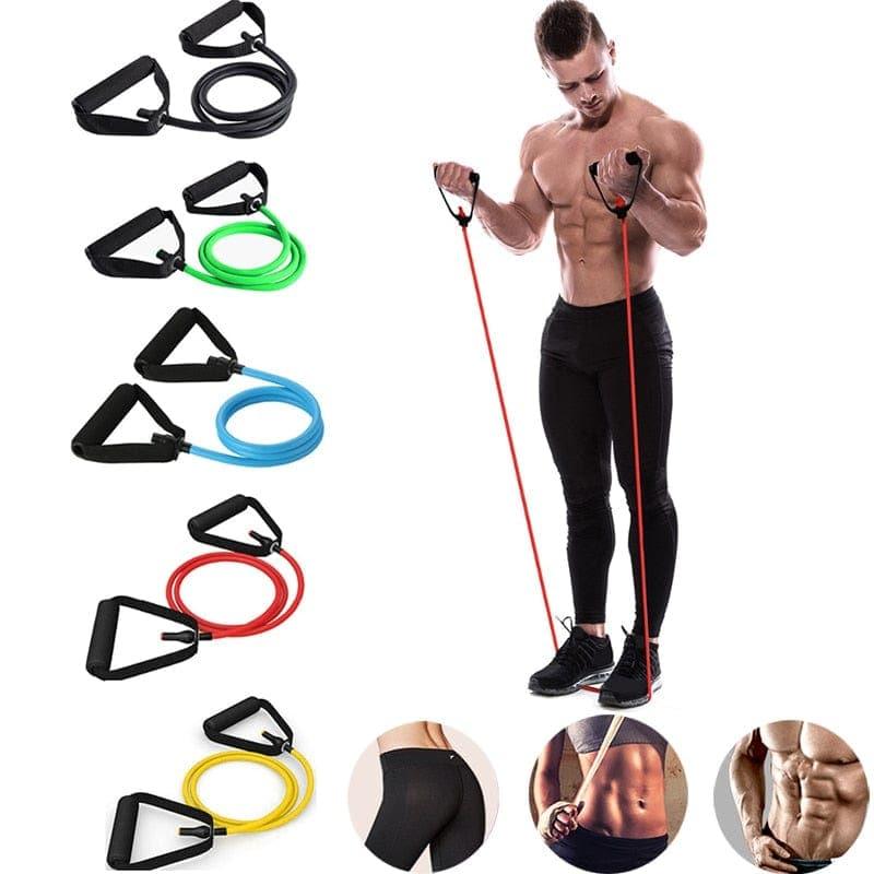 Fitness Resistance Bands Gym Sport Band Workout Elastic Bands Expander Pull Rope Tubes Exercise Equipment For Home Yoga Pilates - Ammpoure Wellbeing