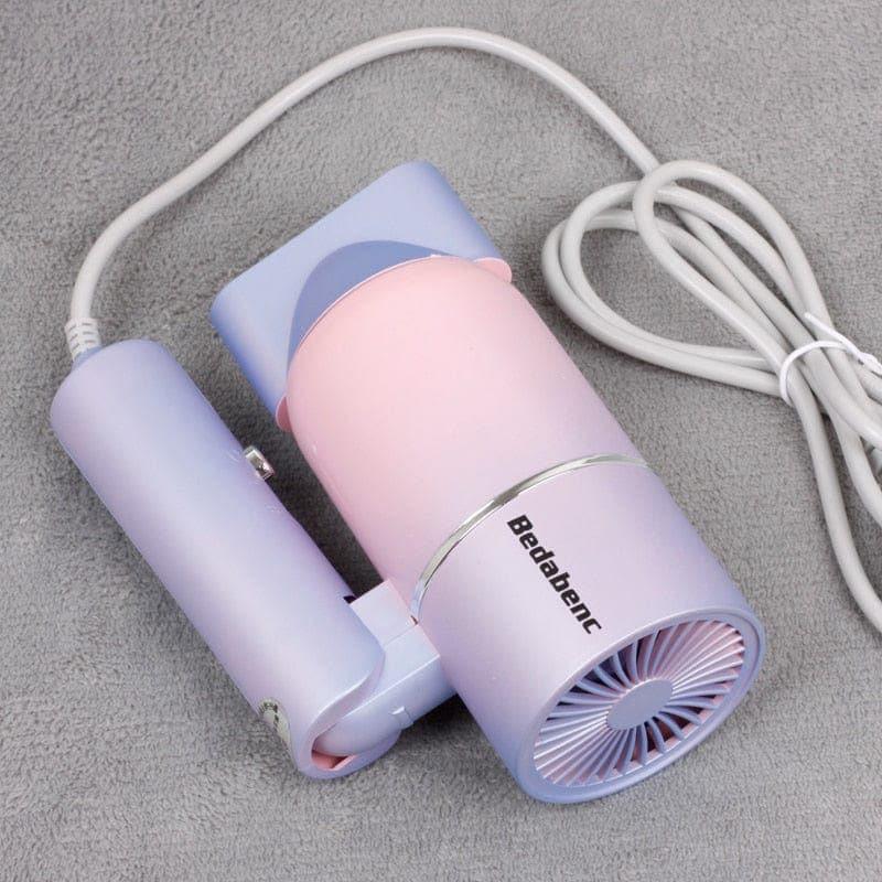 Folding Hairdryer 220V - 240V 750W With Carrying Bag Hot Air Anion Hair Care For Home MIni Travel Hair Dryer Blow Drier Portable - Ammpoure Wellbeing