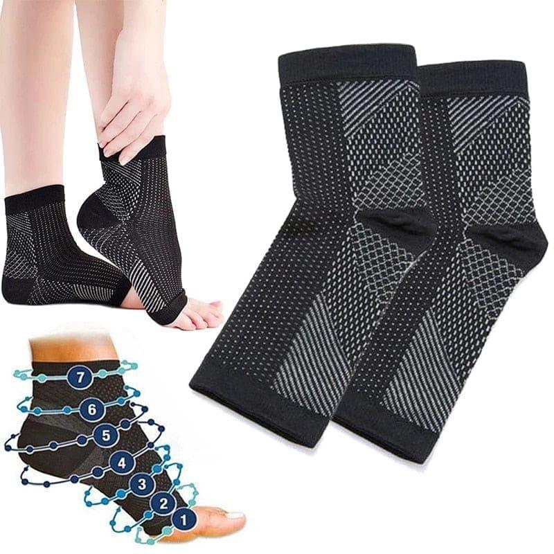 Foot angel anti fatigue compression foot sleeve Ankle Support Running Cycle Basketball Sports Socks Outdoor Men Ankle Brace Sock - Ammpoure Wellbeing