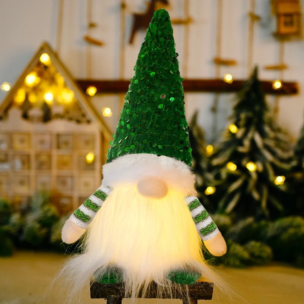 Glowing Gnome Christmas Decorations Faceless Plush Dolls elf Home Ornaments Navidad New Year Gift - Ammpoure Wellbeing