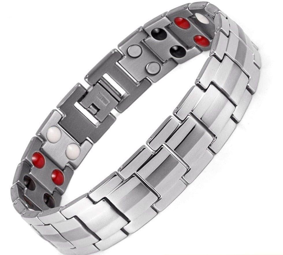 Gold Plated Blood Pressure Magnetic Titanium Bio Energy Bracelet For Men Women - Ammpoure Wellbeing
