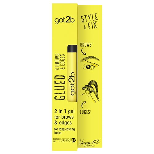 got2b Glued for Brows & Edges 2 in 1 Wand Eyebrow Gel, 72hr Hold, No White Residue or Stickness, Vegan, Silicone Free, Alcohol Free, 16 ml - Ammpoure Wellbeing