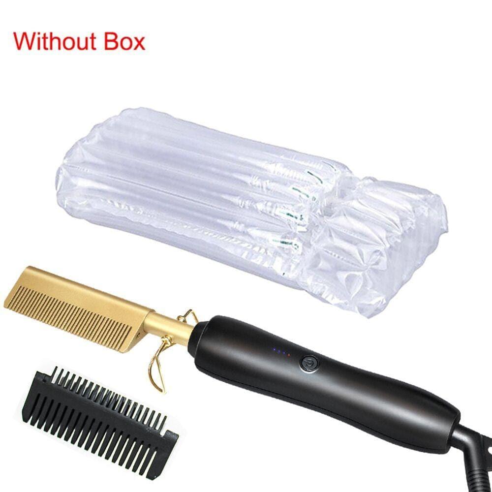 Hair Straightener Brush Hot Hair Comb, Curling Iron for Women Men - Ammpoure Wellbeing