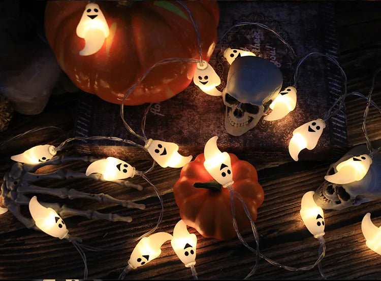 Halloween Decoration Led Light String Pumpkin Skull Head Eyeball Shaped Lamp String Trick Or Treat Lantern Horror Halloween Day - Ammpoure Wellbeing