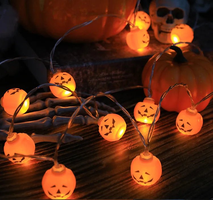 Halloween Decoration Led Light String Pumpkin Skull Head Eyeball Shaped Lamp String Trick Or Treat Lantern Horror Halloween Day - Ammpoure Wellbeing