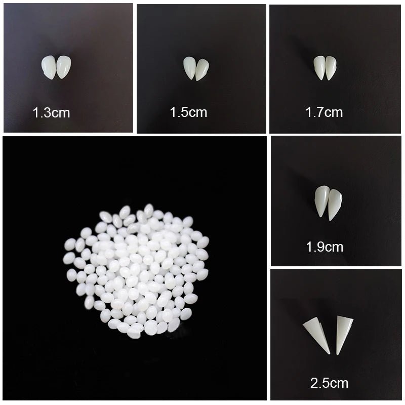 Halloween Decoration Vampire Teeth Fangs Dentures Props Halloween Cosplay Props False Fangs With Solid Glue Halloween Props - Ammpoure Wellbeing