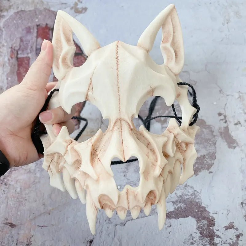 Halloween Skull Party Mask Anime Dragon God Skeleton Half Face Masks Bone Skull Animals Mask Cosplay Dance Prom Costume Props - Ammpoure Wellbeing