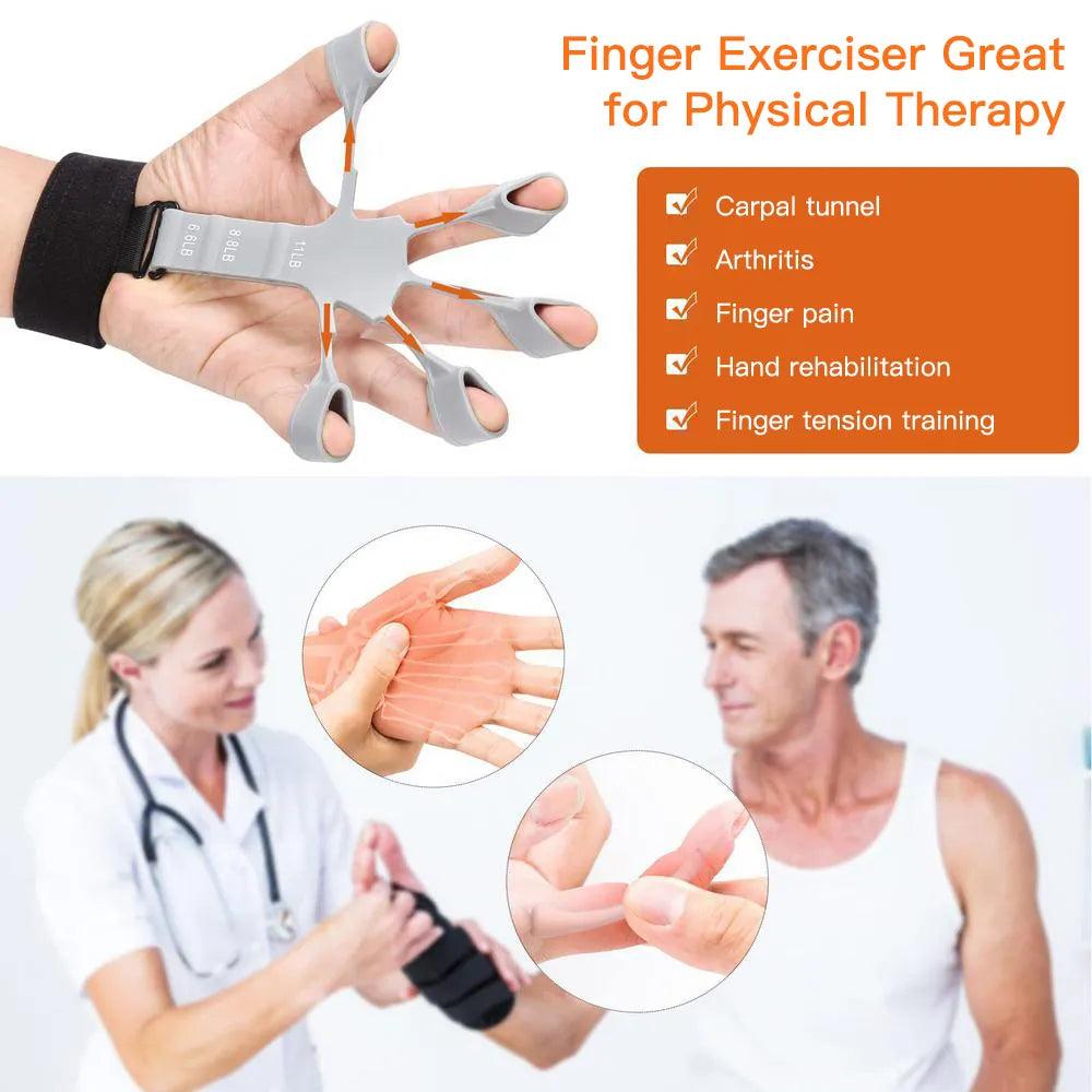 Hand Grip Strengthener Forearm Strength Sport Muscle Recovery Training Gripster Rehabilitation Accessories Expander Fitness Gym - Ammpoure Wellbeing