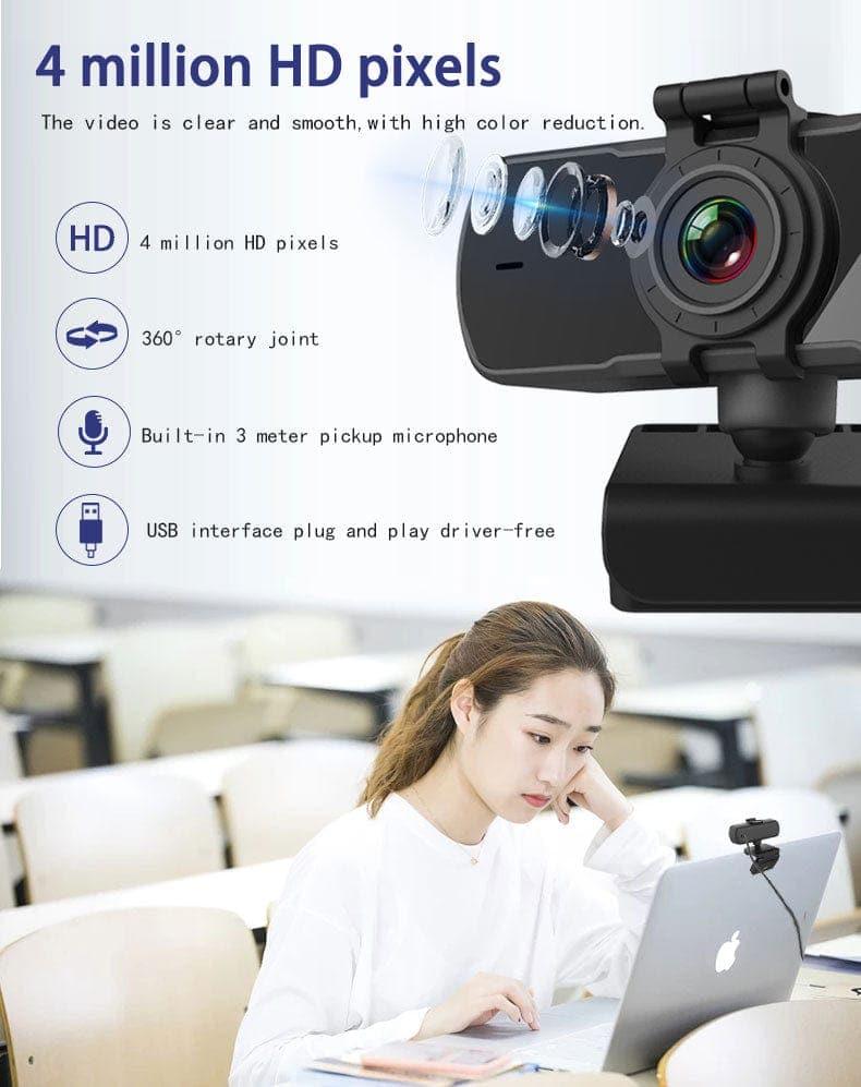 HD 1080P Webcam Mini Computer PC WebCamera With USB Plug Rotatable Cameras For Live Broadcast Video Calling Conference Work - Ammpoure Wellbeing