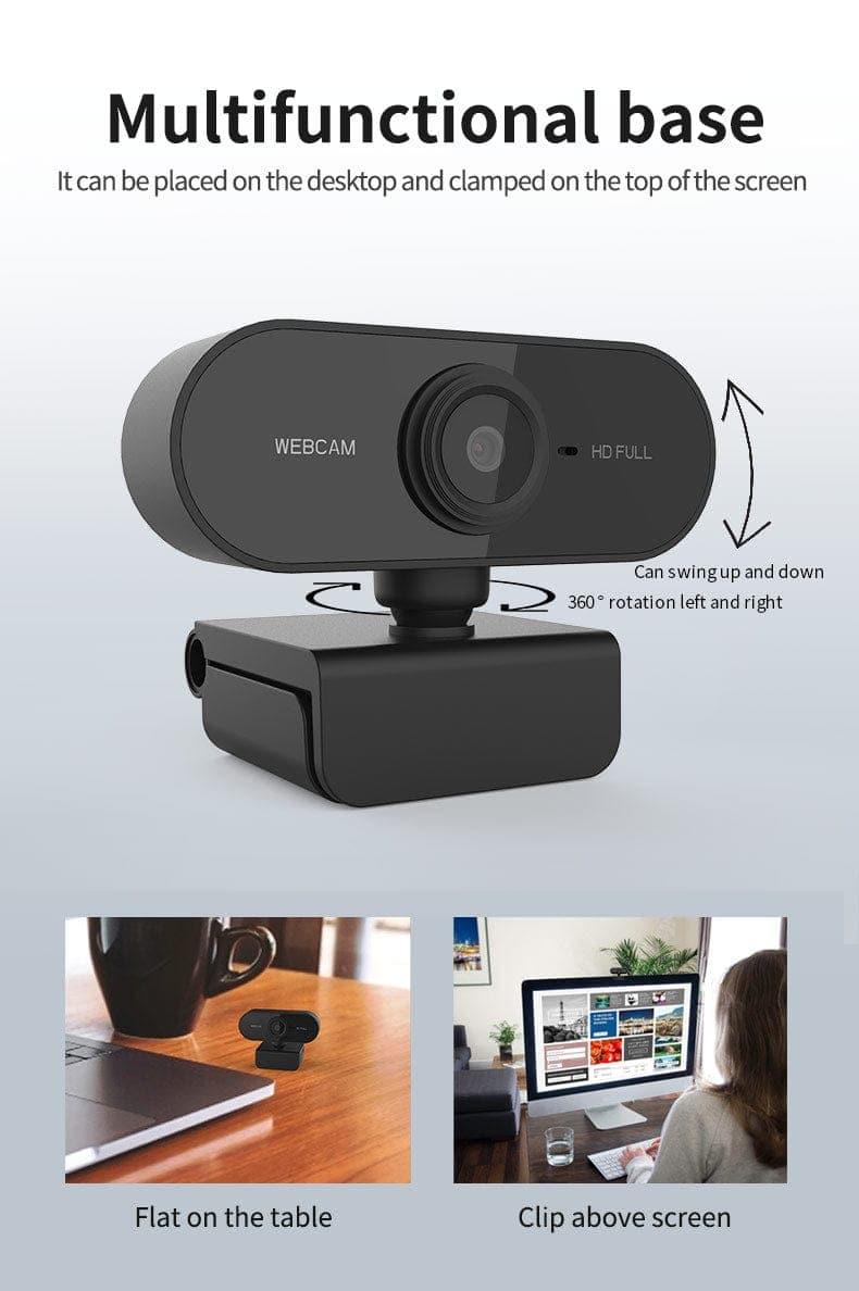 HD 1080P Webcam Mini Computer PC WebCamera With USB Plug Rotatable Cameras For Live Broadcast Video Calling Conference Work - Ammpoure Wellbeing