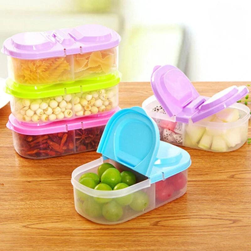 Healthy Plastic Food Container Portable Lunch Box Capacity Camping Picnic Food Fruit Container Storage Box for kids Dinnerware - Ammpoure Wellbeing