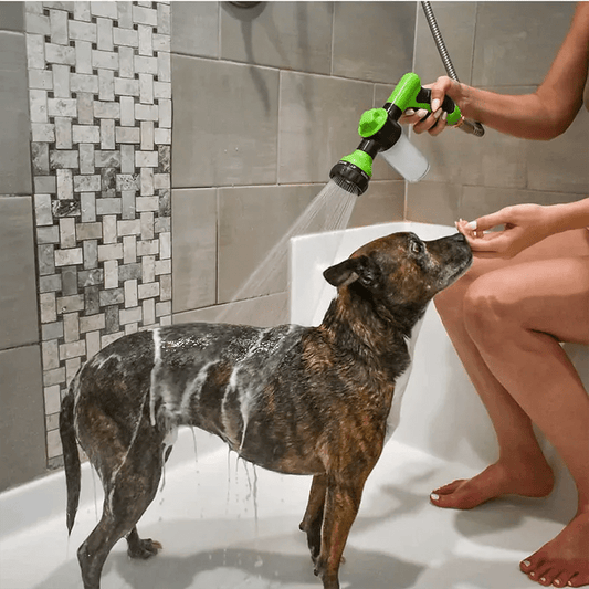 High - pressure Sprayer Nozzle Hose dog shower Gun 3 Mode Adjustable Pet Wash Cleaning bath Water Foam Soap Sprayer dog clean tool - Ammpoure Wellbeing