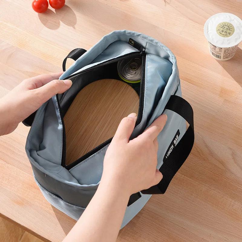 Insulated Bento Lunch Box Thermal Bag Large Capacity Food Zipper Storage Bags Container for Women Cooler Travel Picnic Handbags - Ammpoure Wellbeing