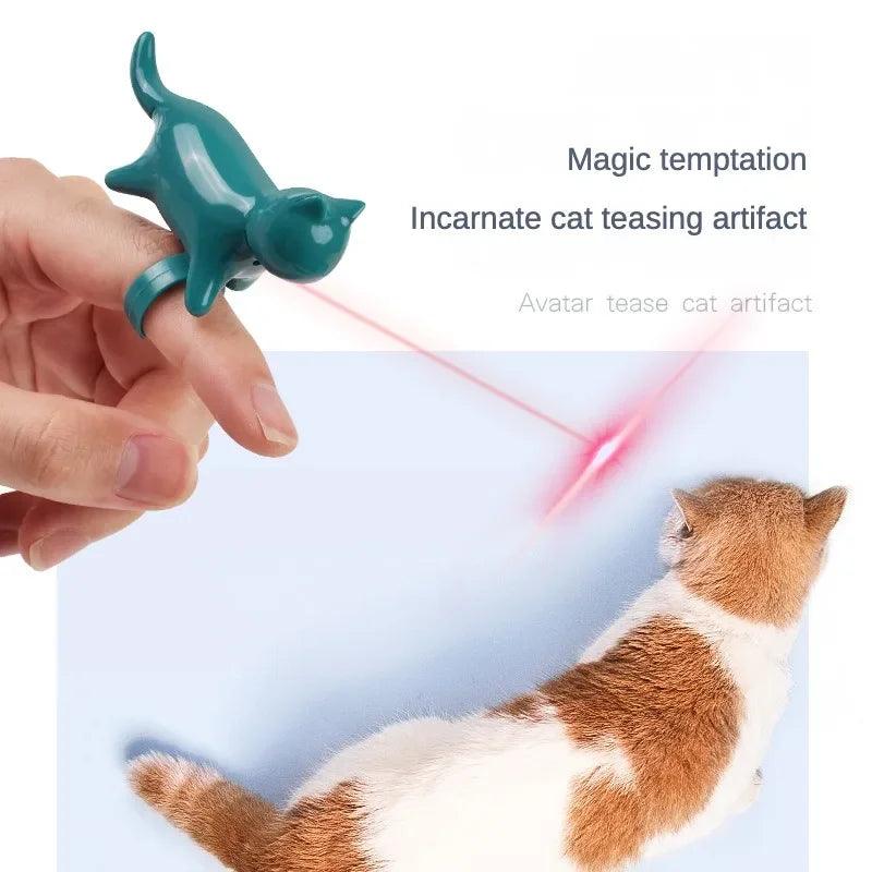 Interactive Laser Cat Teaser, Teasing Finger Lights Toy, Infrared Pet Toy, ABS Materials, Pet Supplies - Ammpoure Wellbeing