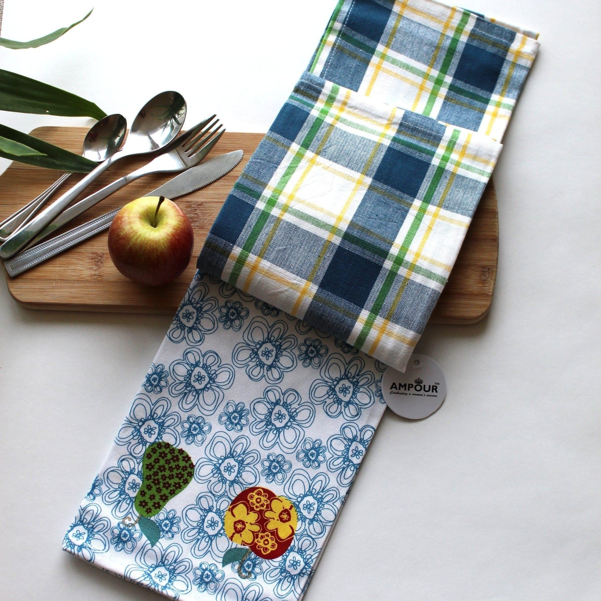 Kitchen Tea Towels, Pack of 2 - Ammpoure Wellbeing