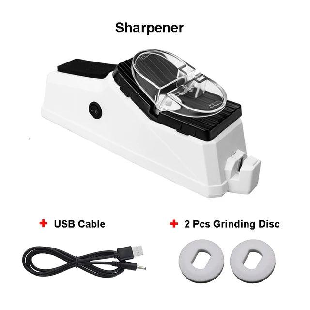 Knife Sharpener Professional USB Electric Knife Sharpener Adjustable For Kitchen Knives Tool Knife Scissor Sharpening - Ammpoure Wellbeing