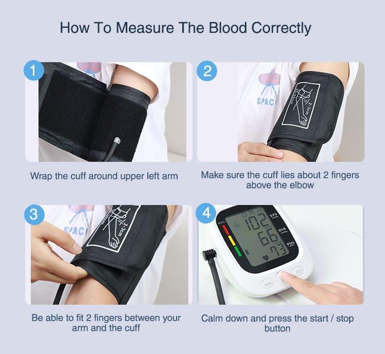 LCD Automatic Blood Pressure Machine Monitor - Ammpoure Wellbeing