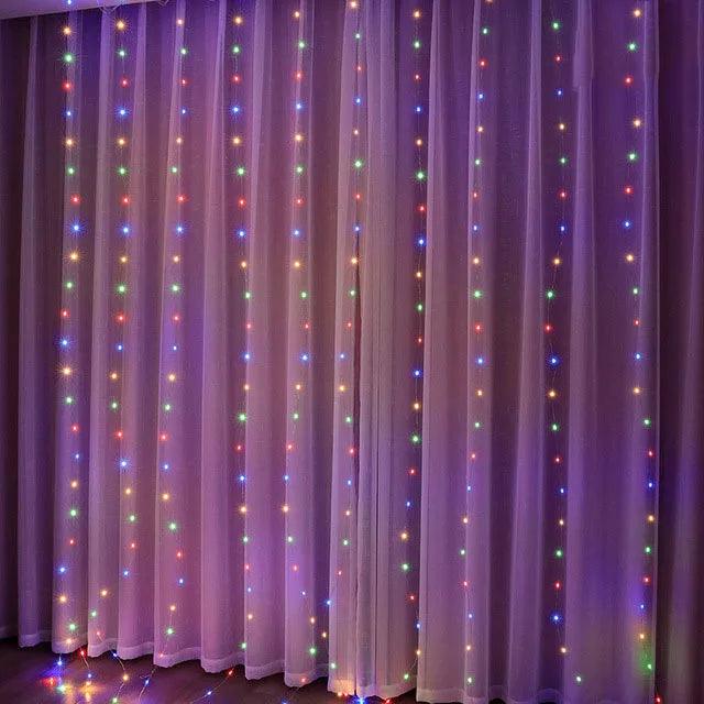 Lights Curtain Garland Merry Christmas Decorations For Home Christmas Ornaments Xmas Gifts Navidad 2024 New Year Decor - Ammpoure Wellbeing