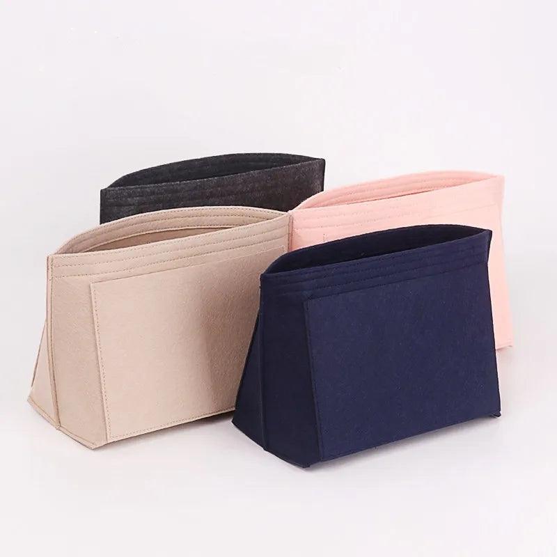 Makeup Organizer Felt Insert Bag for Women Handbag Travel Inner Purse Portable Cosmetic Bags fit Various Brand Bags - Ammpoure Wellbeing