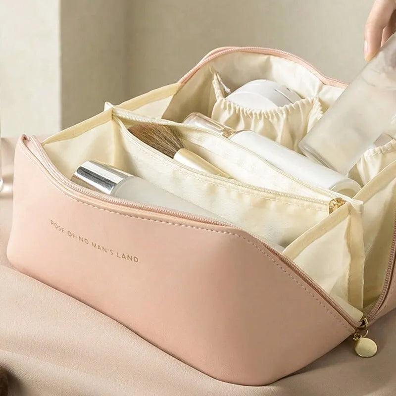 Makeup Organizer Female Toiletry Kit Bag Make Up Case Storage Pouch Luxury Lady Box, Cosmetic Bag, Organizer Bag For Travel Zipp - Ammpoure Wellbeing