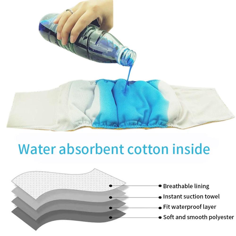 Male Dog Wrap Puppy Pet Male Dog Physiological Pants Sanitary Underwear Belly Band Nappies Cloth Cotton Diaper Wraps for Boy Dog - Ammpoure Wellbeing