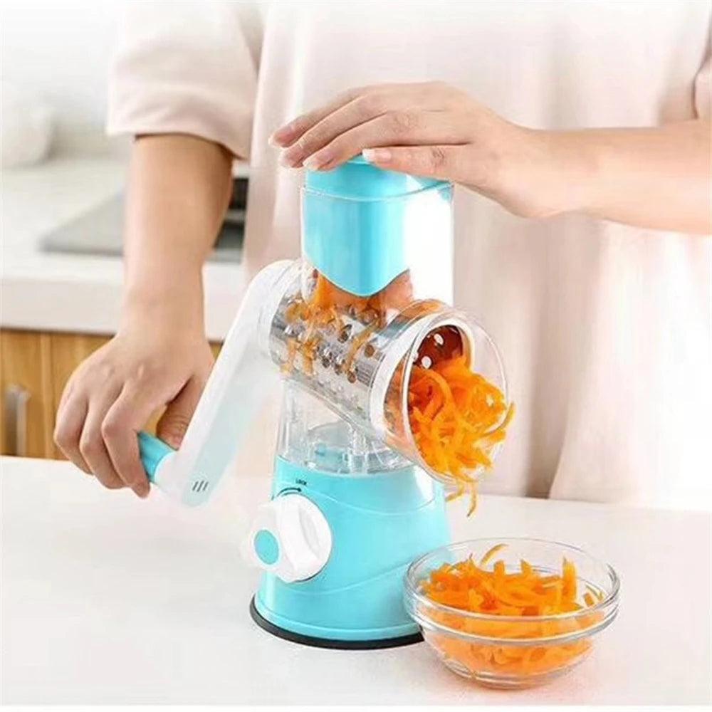 Manual Rotary Cheese Grater for Vegetable Cutter Potato Slicer Mandoline Multifunctional Vegetable Chopper Kitchen Accessories - Ammpoure Wellbeing